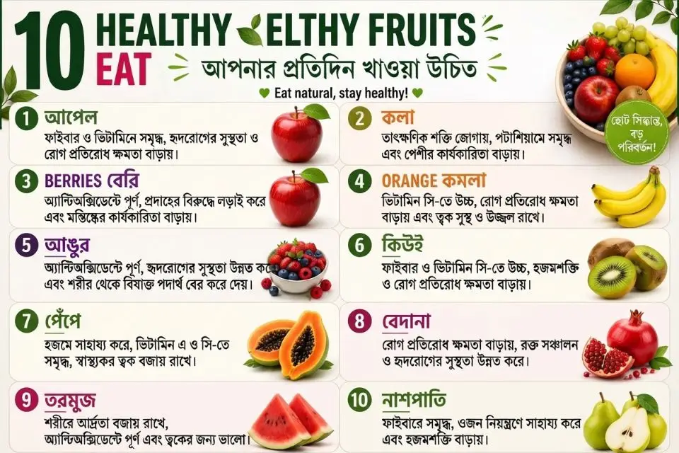 ফল শরীরের জন্য কেন প্রয়োজন? এবং ফল শরীরের জন্য প্রয়োজনীয়তার কারণ