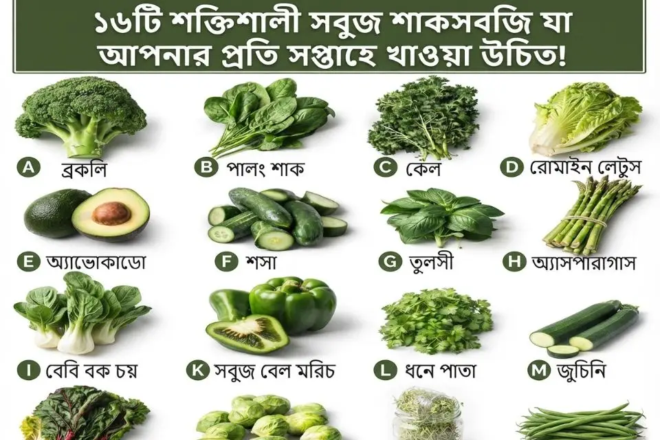 সবুজ শাকসবজিতে কোনটি বেশি থাকে ?