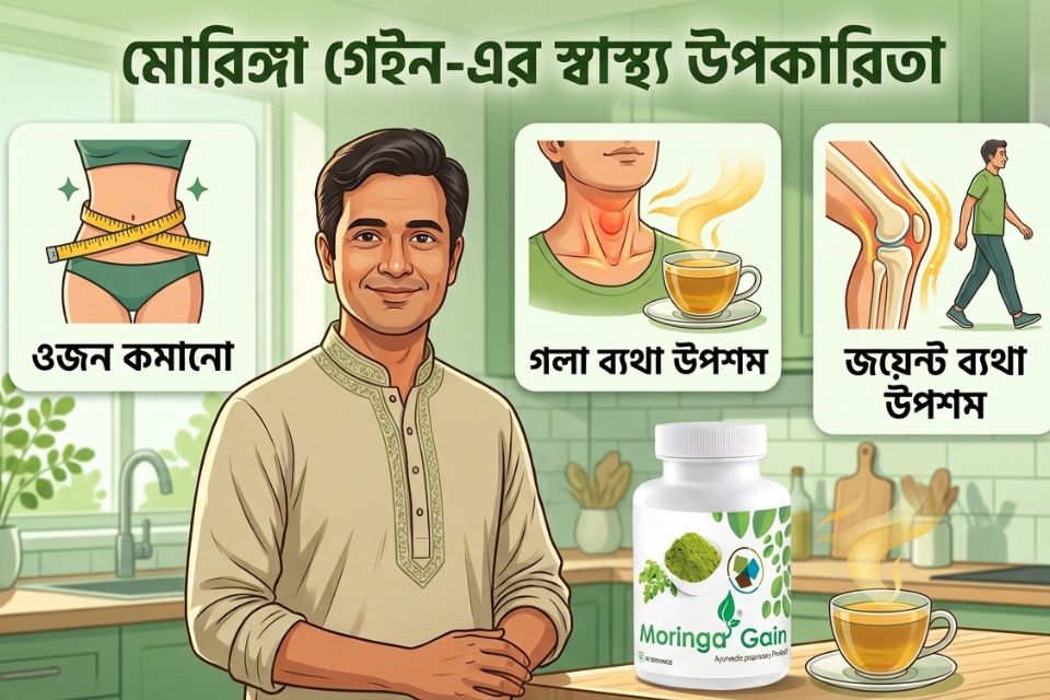 মোরিঙ্গা গেইন, গলার ব্যথা ও অস্থিসন্ধিতে কার্যকর